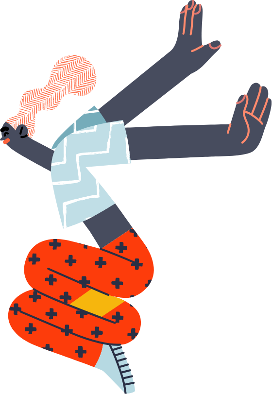 Illustration Femme qui saute